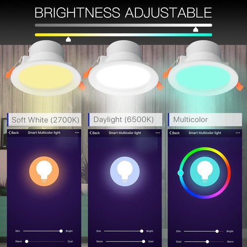 MOES ZigBee Smart LED Downlight Spot Leuchtmittel 10W 4,5" Dimmbar RGB Lampen - Bild 6 von 11