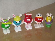 M M Plastic Figure Containers Various Lot of 5 Different Good Pre Owned Shape