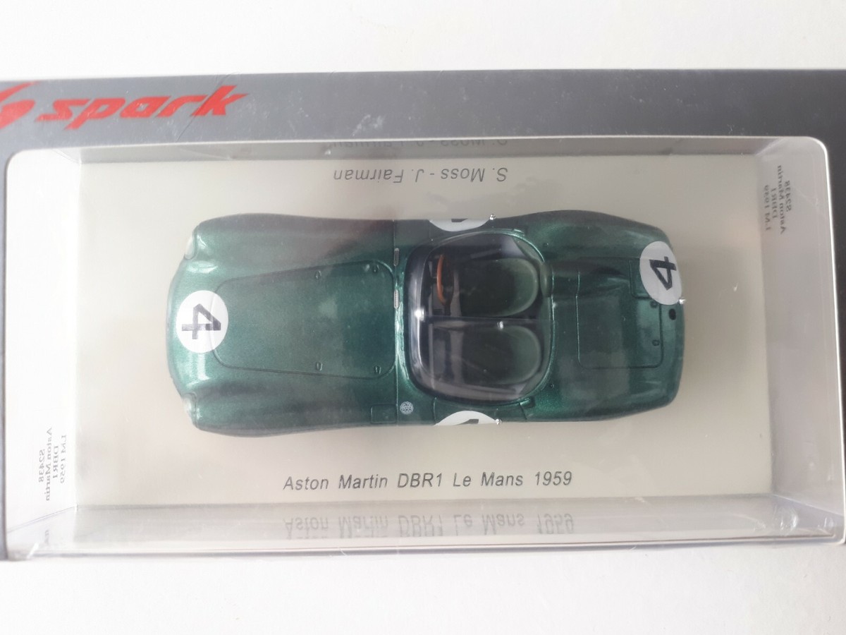 Spark 1:43 Aston Martin DBR1 #4 24h LeMans 1959 Moss, Fairman S2438 modèle voiture S2438 Spark 1:43 Aston Martin DBR1 #4 24h LeMans 1959 Moss, Fairman S2438 modèle voiture S2438