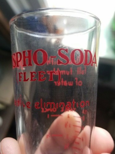 RED ACL PHOSPHO-SODA (FLEET) ACTIVE ELIMINATION MEASURED DOSE MEDICINE GLASS - Picture 2 of 5