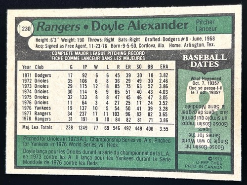 Baseball 1979 O-Pee-Chee OPC (201-374) - U PICK - Vintage Cards - VG to MINT - Picture 65 of 405
