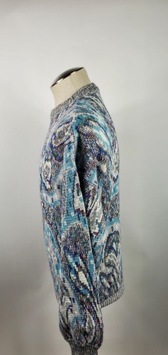 Sears & Roebuck Men's Multi-Colored Knitted Sweater Made in Italy Medium VTG - Picture 4 of 10