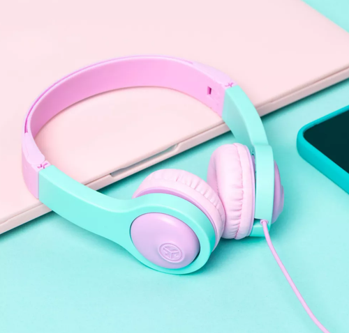 JLAB JBuddies Gen 2 Folding Kids Wired Headphones - Purple/Teal - Picture 6 of 10