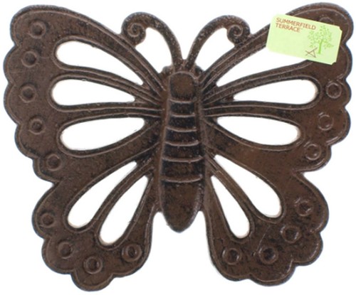 ESCALÓN O PLACA DE PARED MARIPOSA DE HIERRO FUNDIDO 25" NUEVO EN CAJA - Imagen 6 de 12