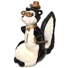 Vintage Kreiss & Company Skunk Dresser Caddy & Bank