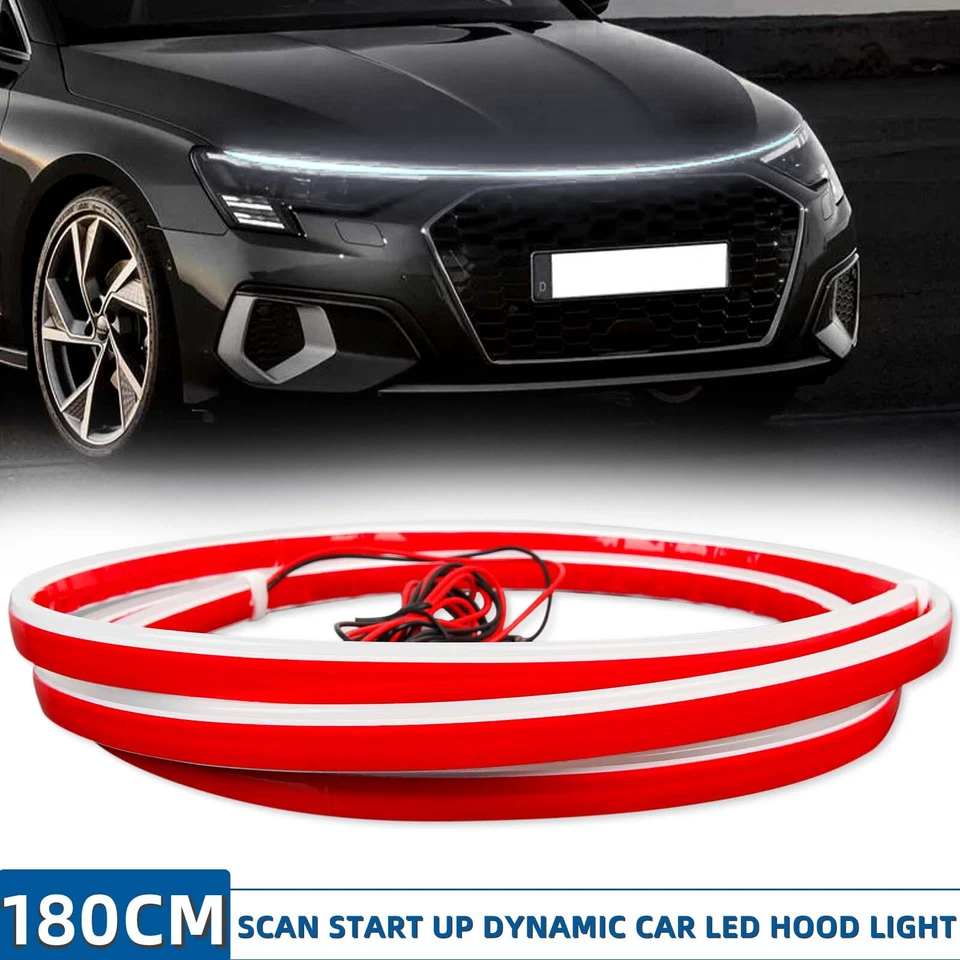 For Cadillac Escalade XT4 XT5 XT6 70" LED Scan Start Up Dynamic Hood Light Strip Foto 2 de 4
