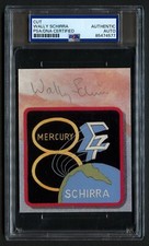 Wally Schirra d2007 signed autograph 3.5x4.5 cut Astronaut Gemini 6 PSA Slabbed
