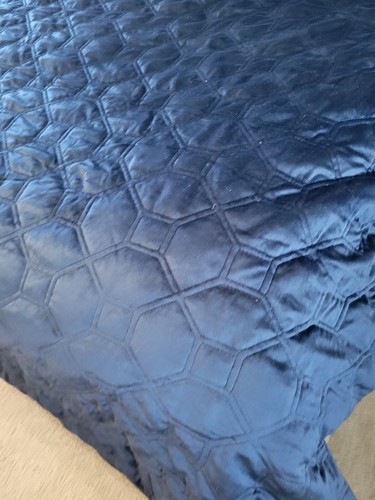 Madison Park Navy  Blue Velvet 3-Piece King Comforter Set - NEW - Bild 4 von 7