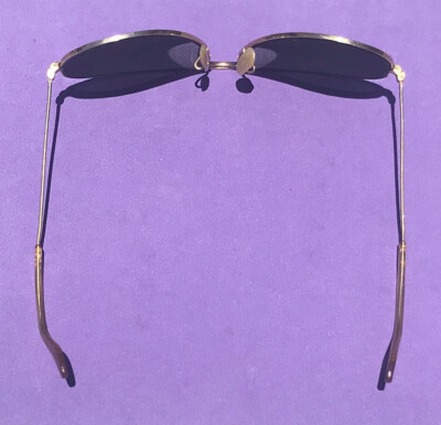 Vintage 70's Ray Ban B&L Aviator Gold G-15 Lenses with USA stamp