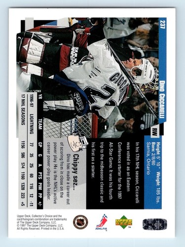 1997-98 UPPER DECK COLLECTOR'S CHOICE HOCKEY BASE CARDS - TAKE YOUR PICK! - Picture 274 of 312