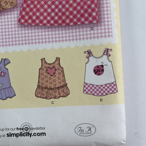 Simplicity 2235 Trägerkleid Herz Rüschen Blumen Baby Mädchen neu ungeschnittenes Muster - Bild 5 von 14