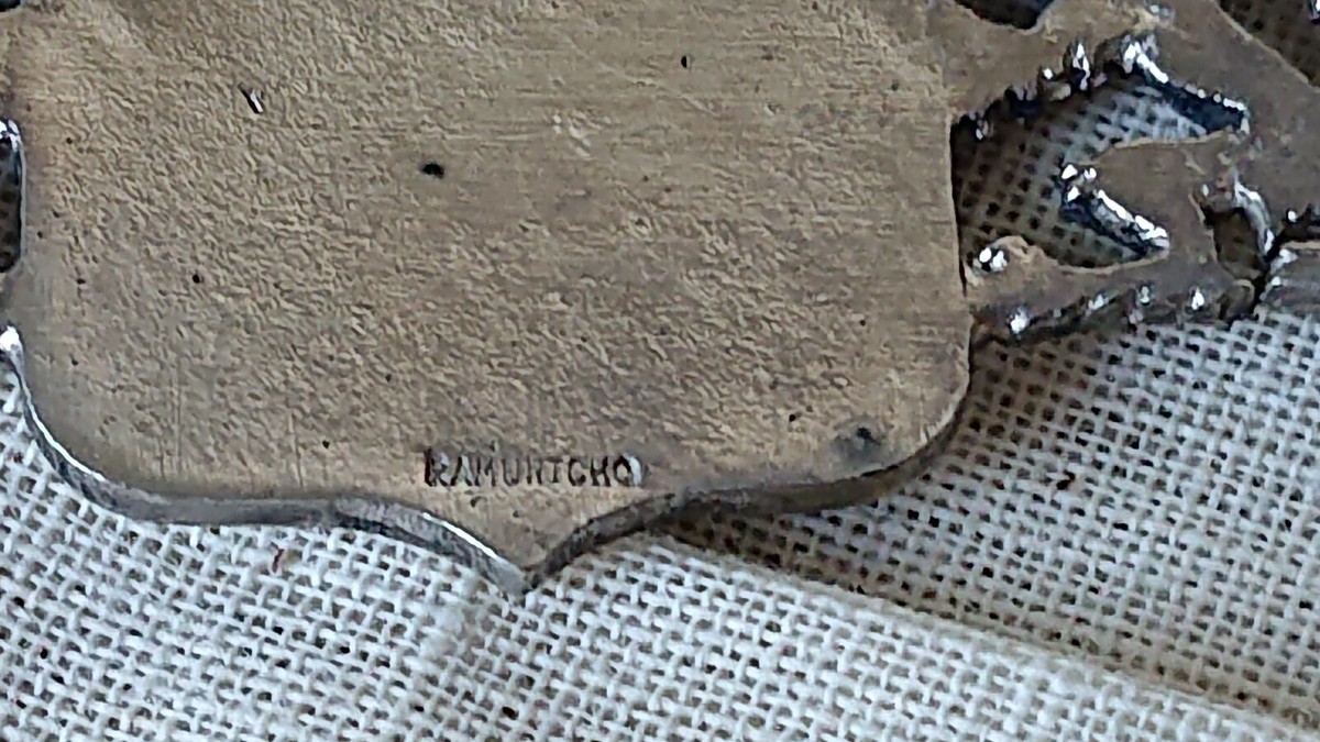 Broche Ancienne Du Pays Basque - Métal Orfèvre Signée Ramuncho - Bijou Traditionnel