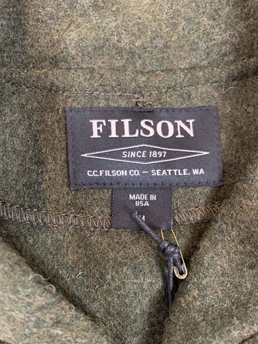 FILSON MACKINAW WOOL JACKET LINER FOREST GREEN M NWT SOLD OUT - Picture 5 of 12