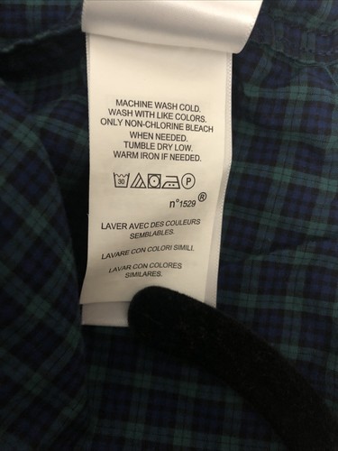 Ralph Lauren Boy's Navy & Green Checked Long Sleeve Button-Up - Size L/G (14-16) - Picture 12 of 12