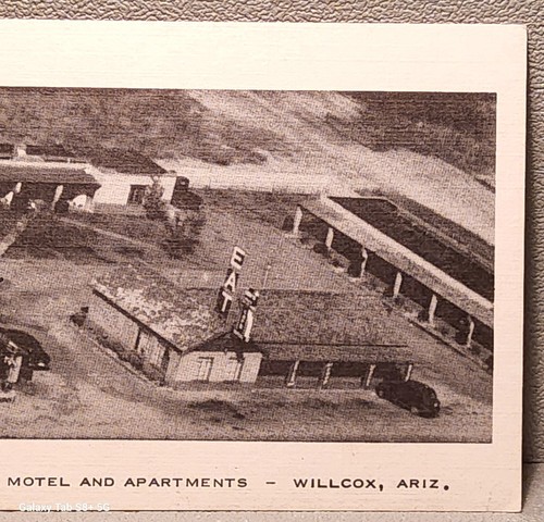 1954 Arial View cartolina di ~ Sue's Motel & Apartments, Willcox, Arizona. #-3357 - Foto 5 di 16