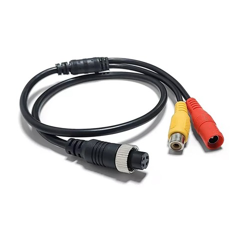 2 Stück 4 Pin FeStecker auf 2RCA Adapter Kabel Konverter für Auto Rückfahrkamera Video - Bild 4 von 4