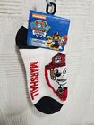 1 pair Boys Socks Paw Patrol Marshall Shoe size 6-8 Red White Black New