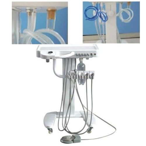 Mobile Dental Liefereinheit System Wagen Behandlung Kompressor 4-Loch tragbar NEU - Bild 3 von 6