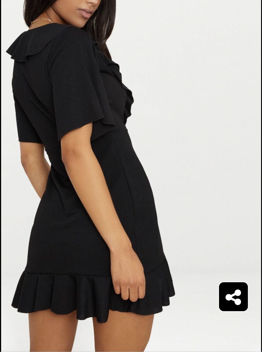 Plt black store ruffle skirt