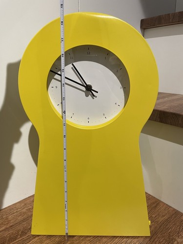 IKEA PS 1995 Yellow Key Hole Shaped Clock Storage Shelves Discontinued Color - Picture 18 of 18