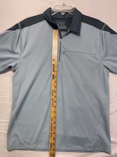 NEU LL Bean Timberledge Poloshirt Herren M mittelblau Leistung Outdoor Golf - Bild 9 von 10