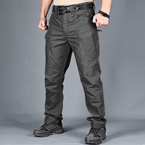 Men's Cargo Pants Tactical Combat Work Pants Outdoor Hiking Waterproof Trousers - Picture 15 of 21