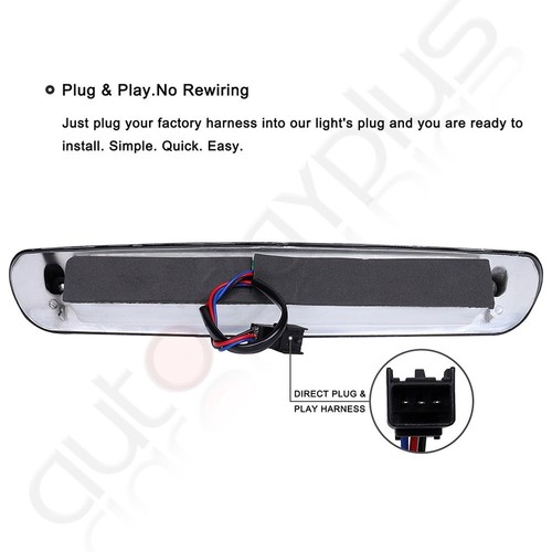For 2007-2013 Chevy Silverado / GMC Sierra Smoke Third Brake Light Cargo Light - Picture 3 of 4