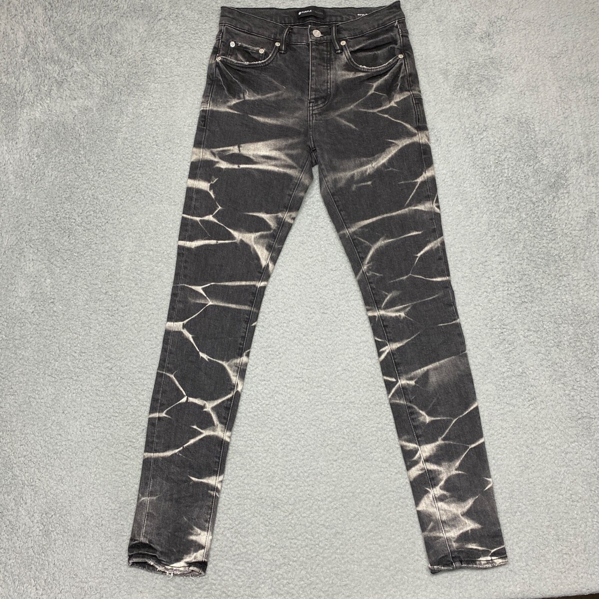 Purple Brand Jeans Mens 29 Gray Tie Dye 29x32 P001 Slim Fit