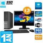 PC DELL 7020 SFF Bildschirm 19 " Core I3-4130 RAM 4Go Festplatte 960 GB SSD Wifi