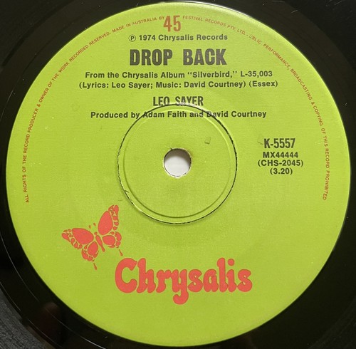 Leo Sayer One Man Band / Drop Back Vinyl Record 7” 45 RPM K-5557 Chrysalis 1974 - Picture 16 of 24