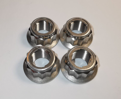 M10 x 1.0 titanium Grade 5 12 point bi hex flange nuts - Picture 5 of 18