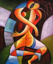 Modern Hand Painted Abstract Figures Oil Painting Canvas Wall Art Home Decor