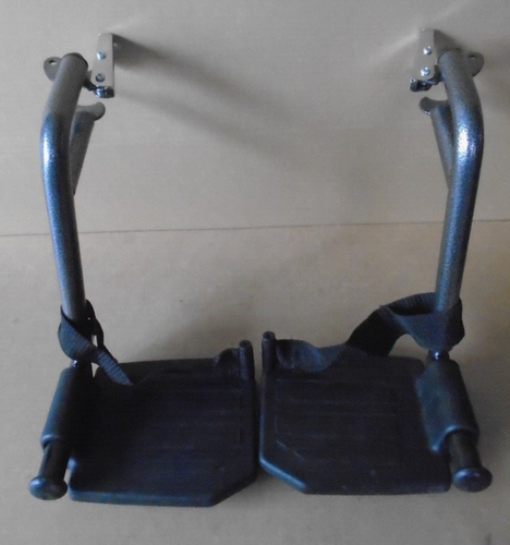 Wheelchair Footrest Footplates with Heel Loops 1 pair (Left & Right) - Bild 1 von 13
