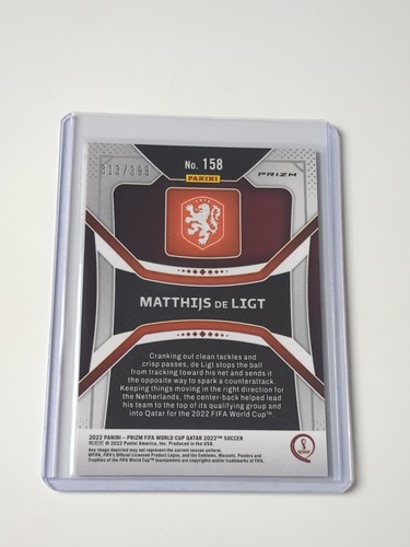 Panini Prizm World Cup Qatar 2022 Matthijs De Ligt Netherlands Red /399 - Bild 2 von 2