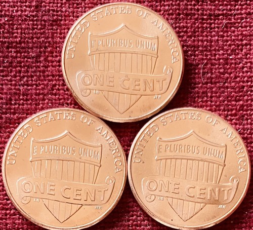 Centavo Lincoln Shield 2017-D BU - lote de tres - Imagen 4 de 5