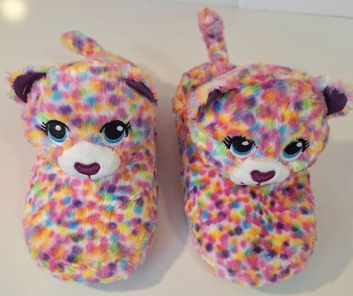 Kitten Plush Slippers Kids Size 6/7 XXL Build a Bear Workshop Kitty Cat BAB - Picture 2 of 6