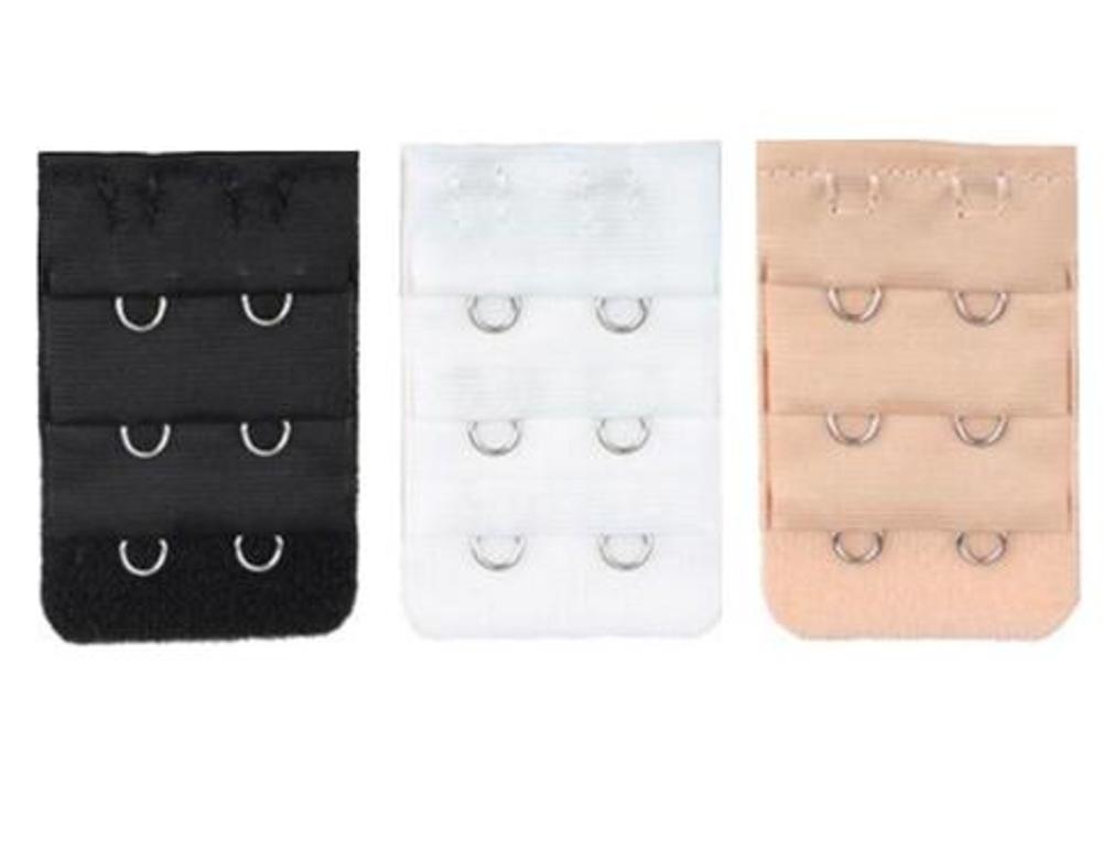 5Pcs Bra Extenders Underwear Strap Clasp Extension 3 Rows 3 Hooks Ladies Bra  Adjustable Belt Buckle 