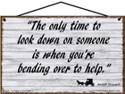 Amish Proverb Quote Sign About Helping People Vintage Style Country Decor