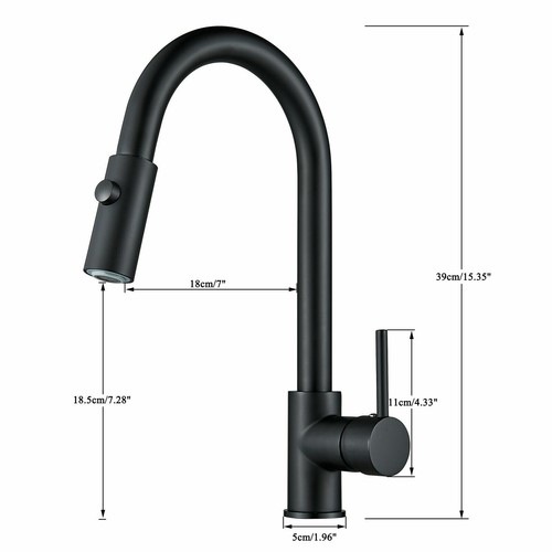 Niederdruck Küchenarmatur Ausziehbar Wasserhahn mit Brause 360°  Mischbatterie - Bild 108 von 123
