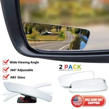 2pcs Blind Spot Mirror Auto 360° Wide Angle Convex Rear Side View Car Truck SUV