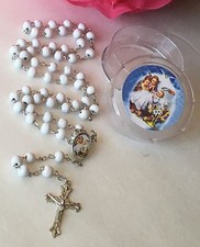 24-New Baptism Party Favors Rosaries Cross Scented White Recuerdos De Bautizo