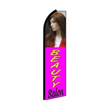 Beauty Salon Swooper Flutter Feather Flag | 3ft W x 11.5ft Tall