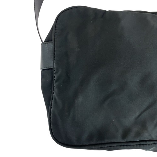 PRADA Tessuto Triangle with logo Shoulder Bag Pochette Black SilverHardware - Picture 5 of 10