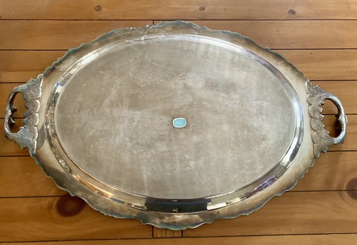 Antikes WALLACE BAROCK großes 28" Tablett versilbert ~ top - Bild 3 von 4