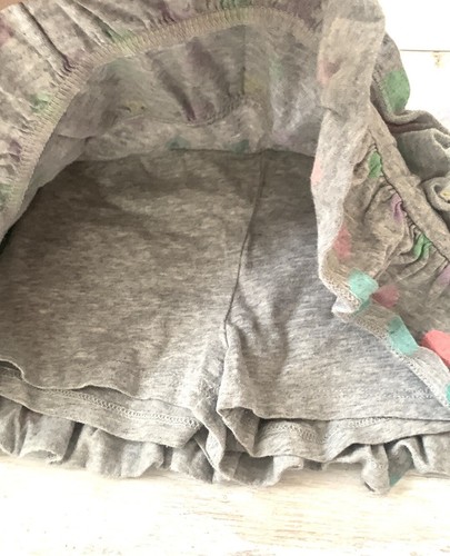 Girls XS 4/5 Polka Dot Skort Skirt Shorts Gray Rainbow Spots Circo 4T 5T - Picture 3 of 4