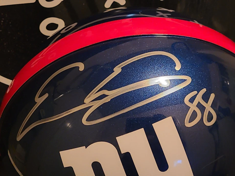 Capacete Proline tamanho completo assinado por Evan Ingram com # 88. Raro assinado em ambos os lados - Imagem 2 de 4