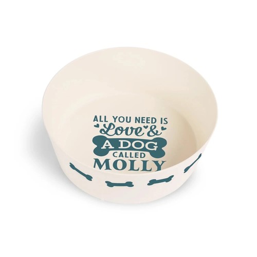 H & H Personalised Dog Bowl – Medium Pet Food & Water Feeder – Non-Slip Base - Picture 95 of 131