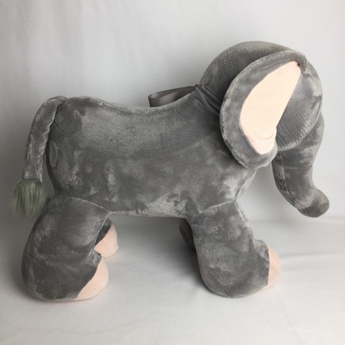 CALTOY Jumbo Sit On Elephant Plush 20" Tall Grey Pink - Picture 6 of 10