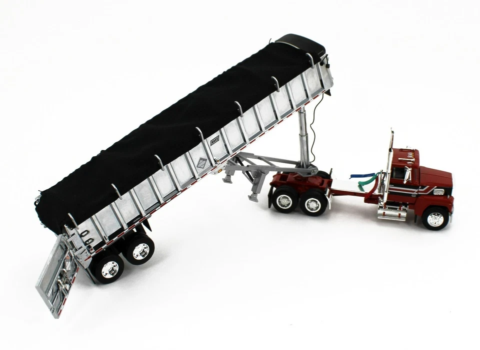 DCP 1:64 *RED & BLACK* FORD LTL 9000 Day Cab w/CHROME East End Dump Trailer NIB! - Image 4 of 4