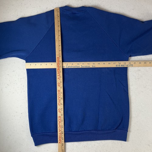 Vintage Motorola Crewneck Sweatshirt Mens L 90s Promo Blue - Picture 9 of 9